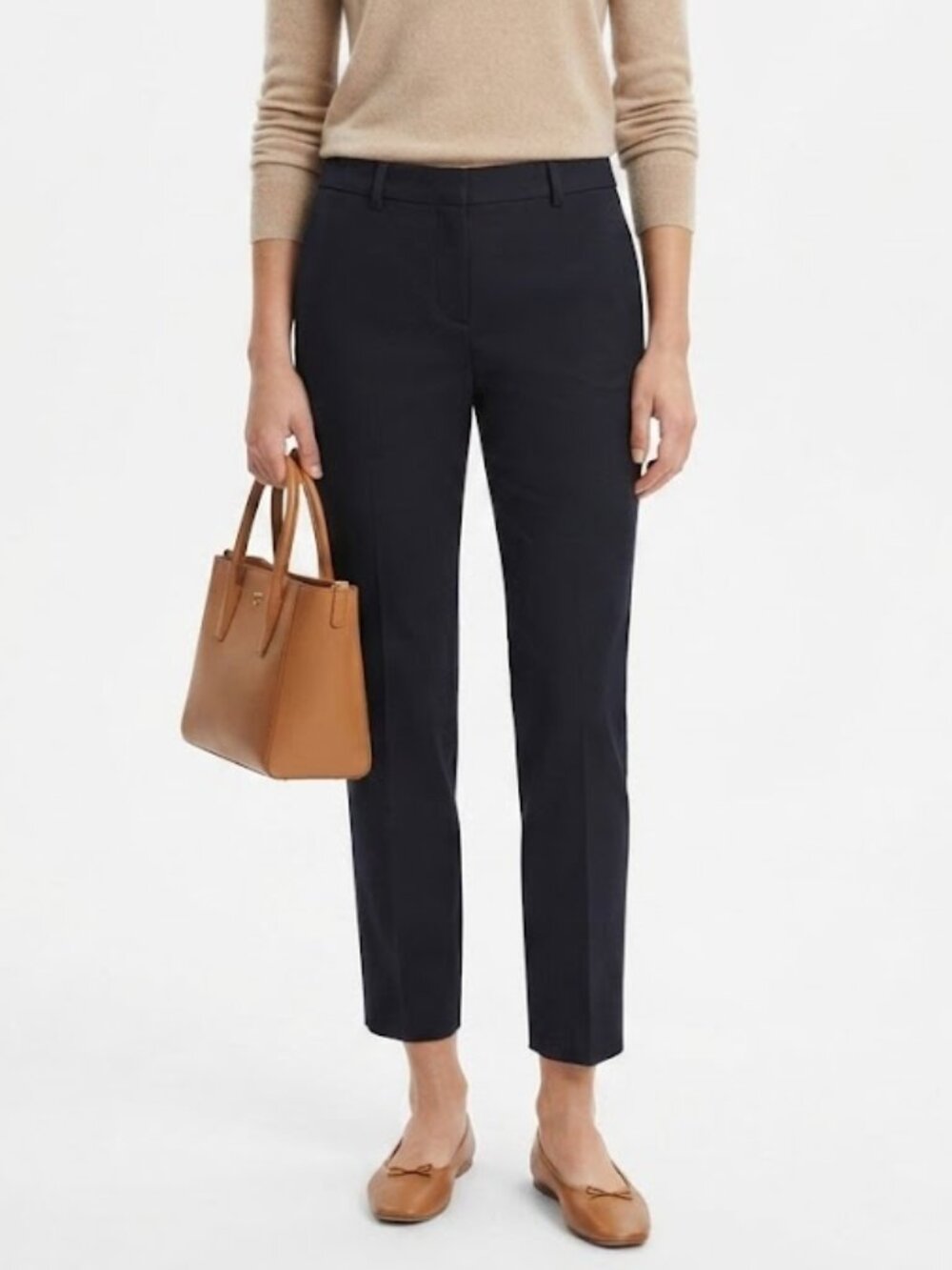 Theory Testra O Sevona Stretch Wool Slim Ankle Pants Navy Size 2